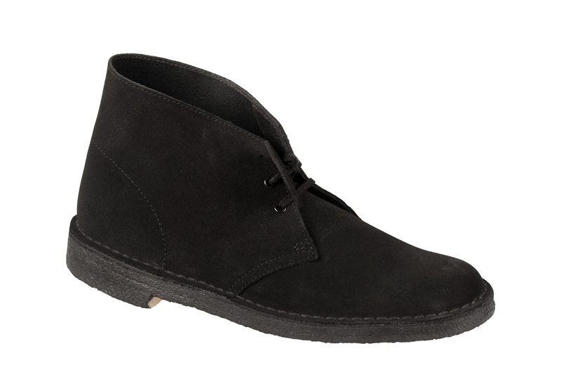 Clarks Desert Boots Schuhe schwarz velour