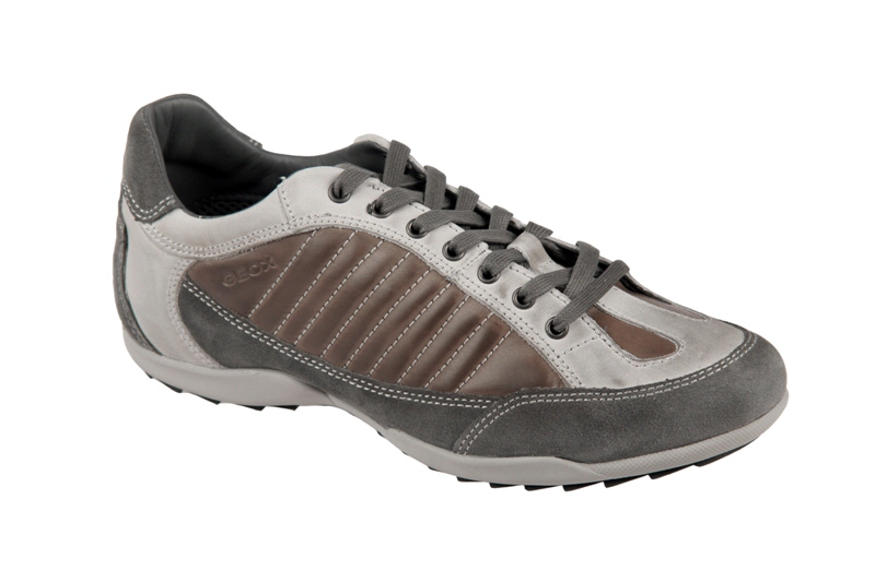 Geox Pietro V Schuhe grau braun Herren Sneaker