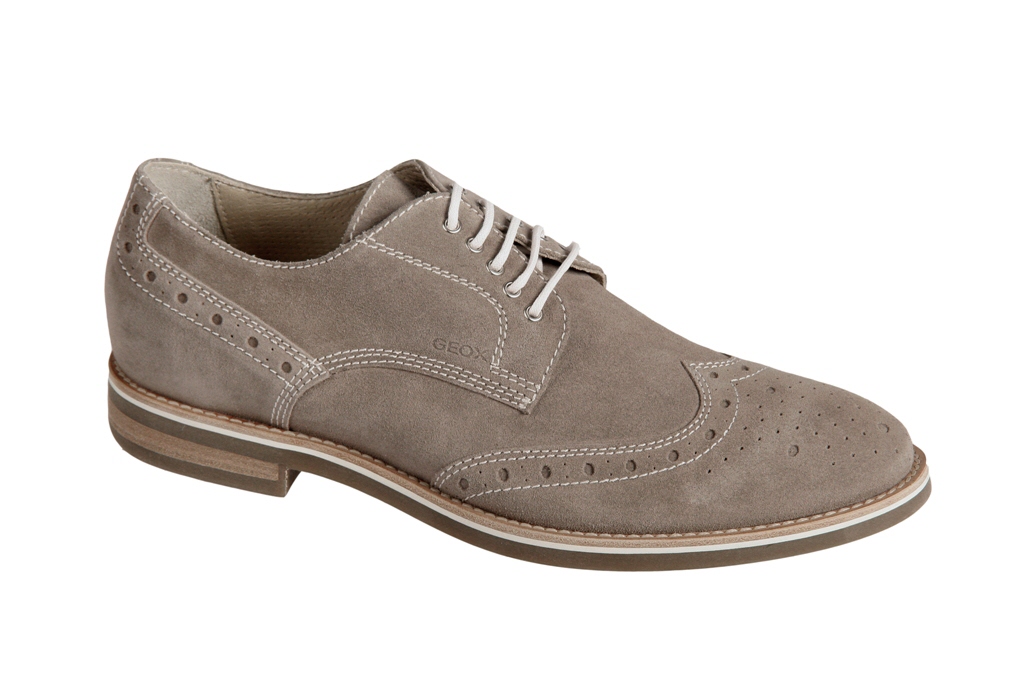 Geox Respira West Side Business Schuhe velour grau