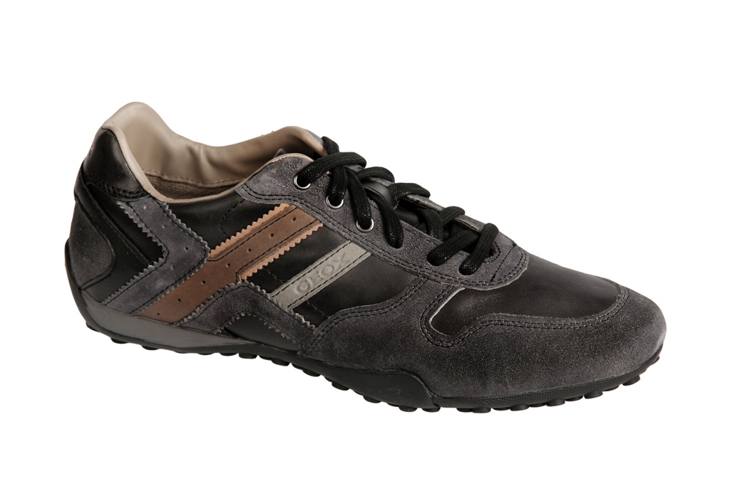Geox Snake P Schuhe dunkelgrau schwarz Sneaker