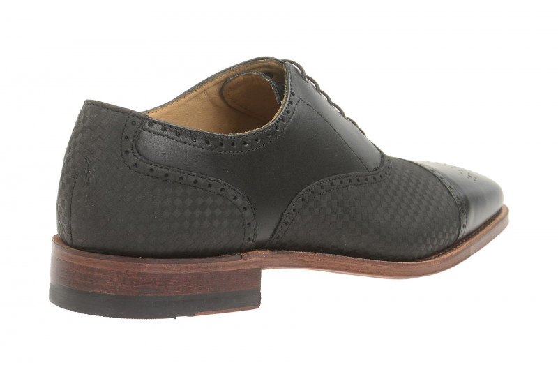 Gordon & Bros Schuhe schwarz karo Rahmengenäht 2830-J