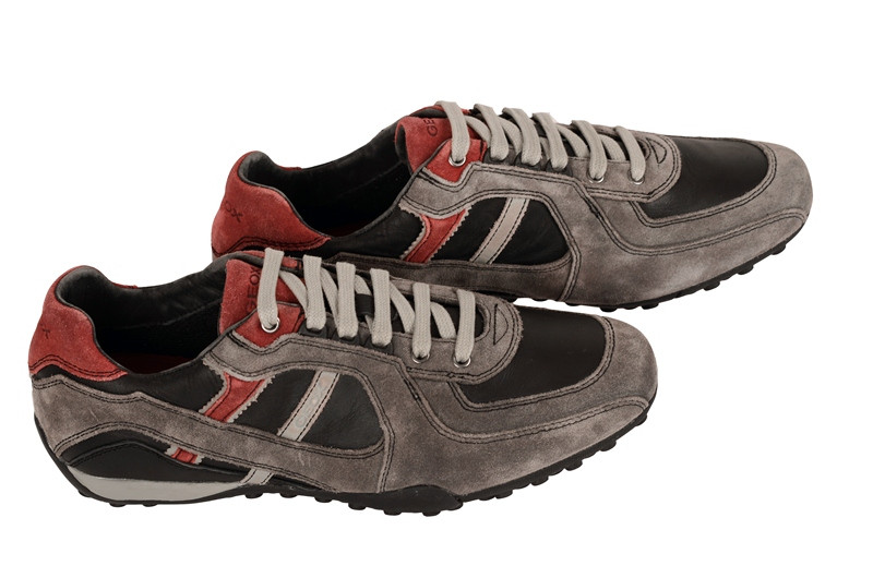 Geox Snake A Schuhe grau schwarz U2407A