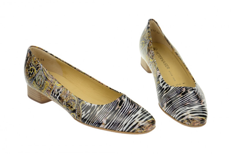 Peter Kaiser Najade Pumps schwarz weiß gold 23101/490