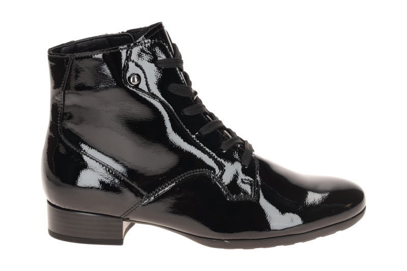 Gabor Stiefelette Ankle Boots schwarz Lack H-Weite 8031.04.006