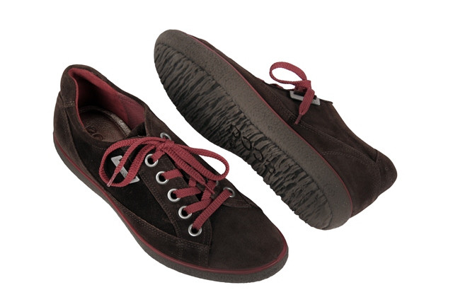 Ecco Stripe Schuhe in coffee braun