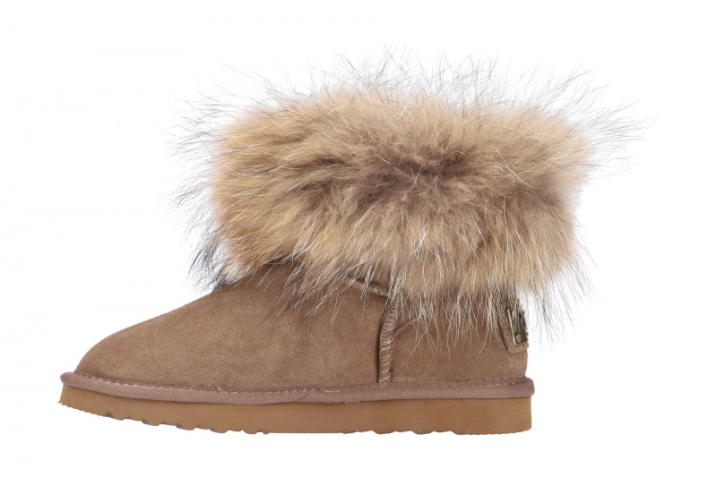 Oog Stiefel braun Lammfell Boots OB0544