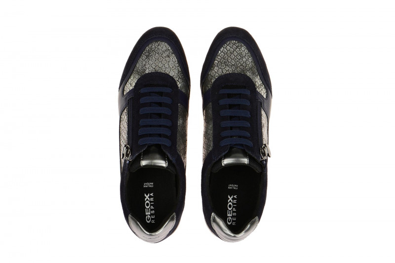 Geox Avery Schuhe blau grau metallic D74H5A 0PV22 C0739