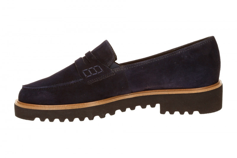 Paul Green Schuhe Slipper blau Samt-Velour 2694