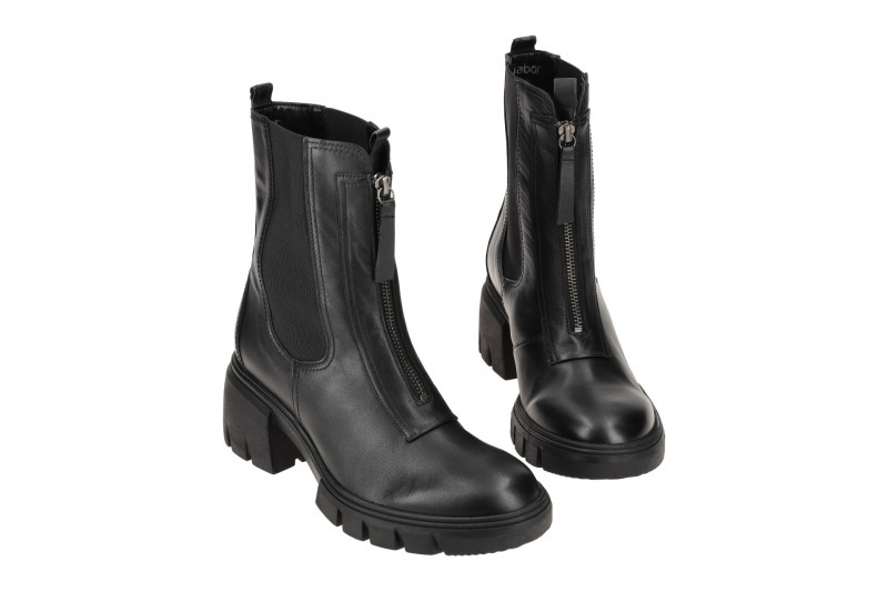 Gabor Stiefelette schwarz Front Zip 31.701.27