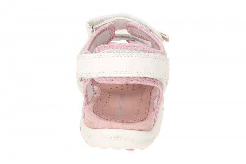 Geox Whinberry Kinder Mädchen Sandale weiß rosa Klett J35GRD