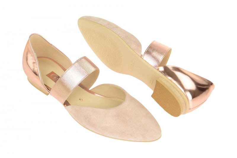 Gabor Riemchen Ballerina beige rosa