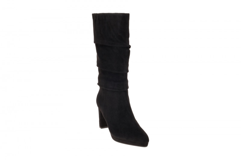 Peter Kaiser Mid Rise Stiefel schwarz gerafft 75336