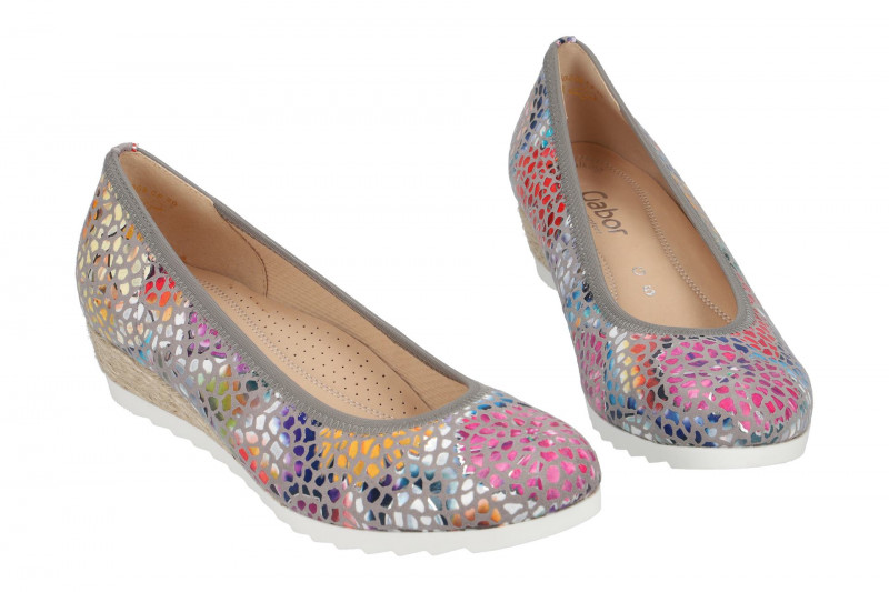 Gabor comfort Ballerinas grau flower-stamp