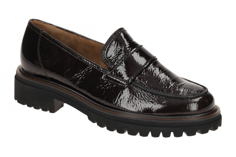 Paul Green Schuhe Plateau Slipper braun Lack 2683