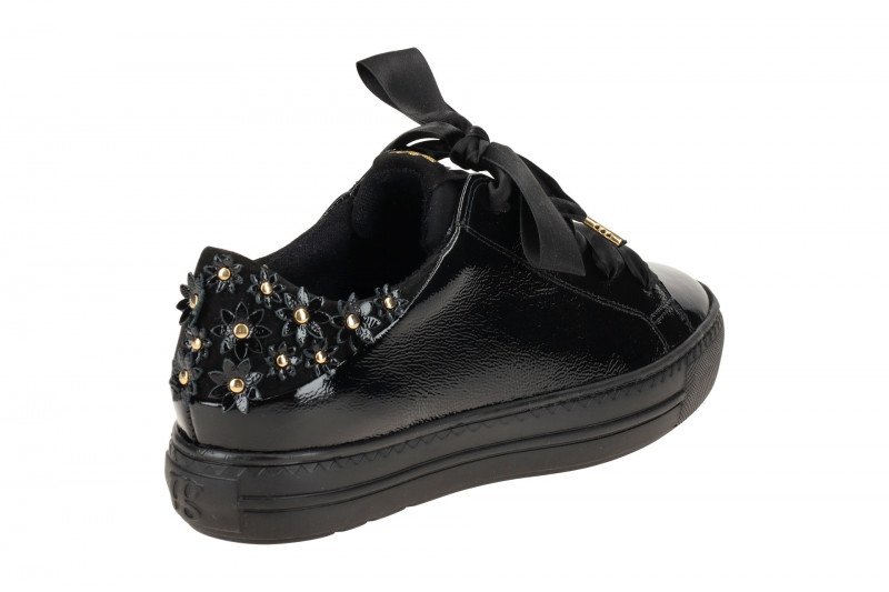 Paul Green Sneaker Schuhe schwarz Blüten 5307