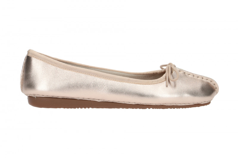 Clarks Freckle Ice Ballerinas gold metallic