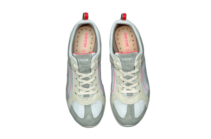 Geox Freccia Schuhe weiß grau Sportschuhe