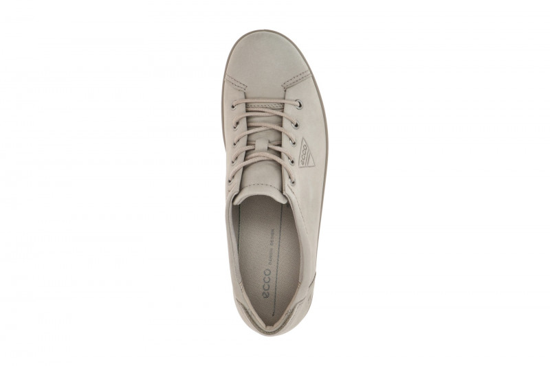 Ecco Soft 2 Schuhe grau Nubuck Schnürer 206503