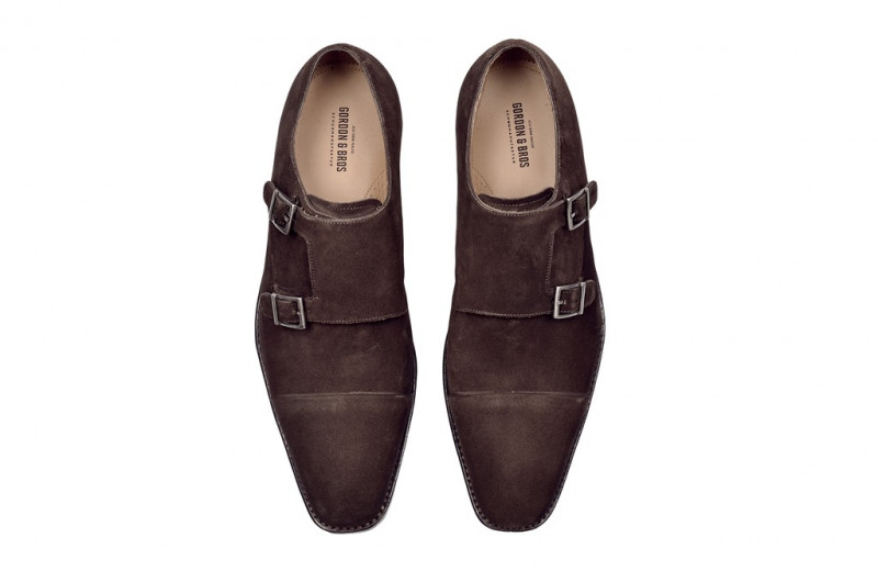 Gordon & Bros Schuhe braun rahmengenähte Velour 4376