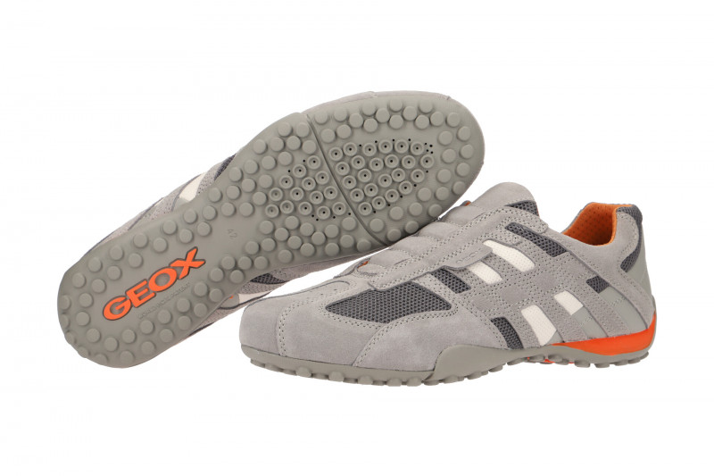 Geox Snake Slipper Schuhe grau orange U4207L