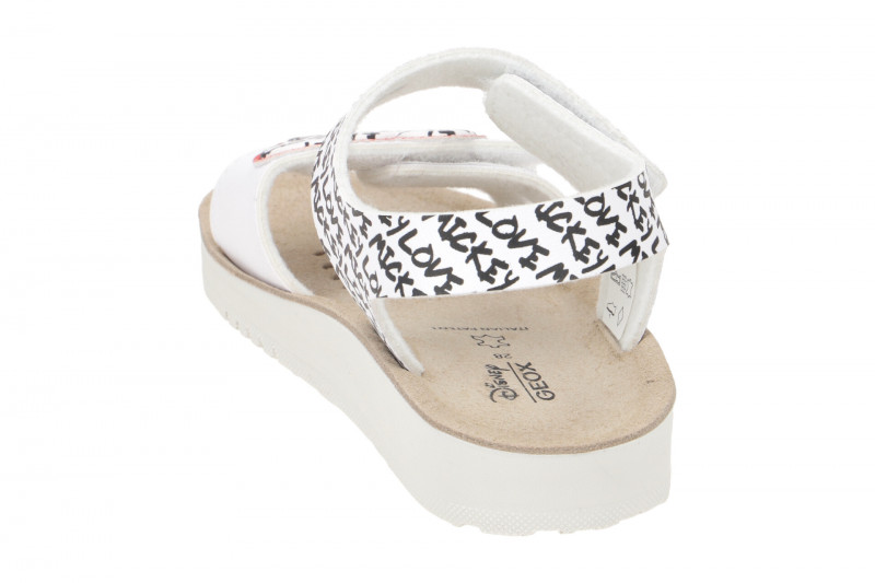 Geox Costarei Kinder Sandale weiß schwarz Minnie-Maus