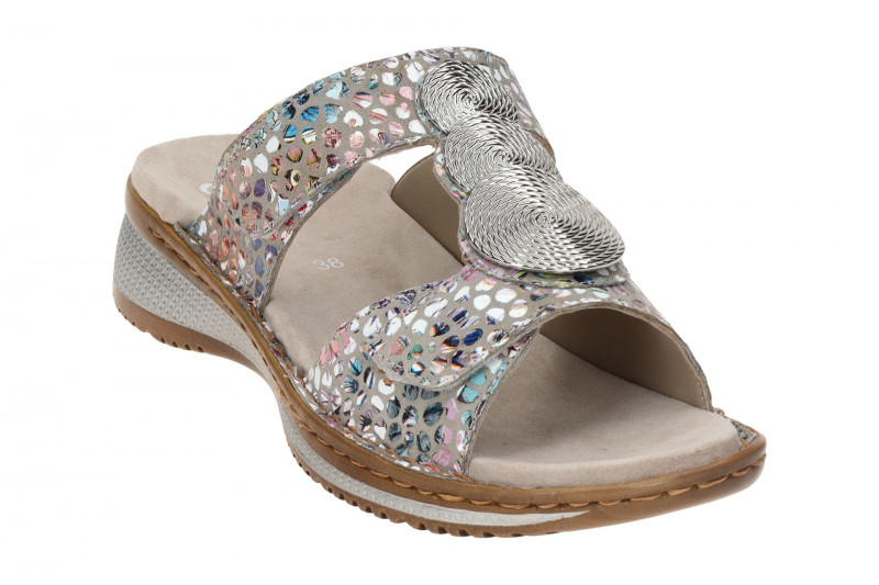 ara Hawaii Pantolette grau bunt gepunktet 12-29004