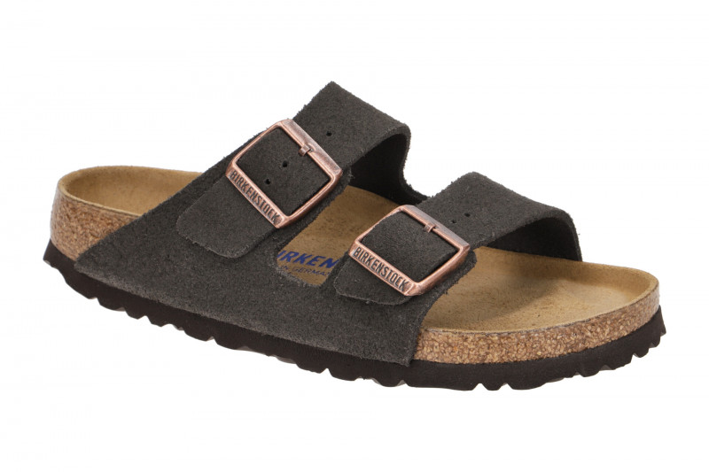 Birkenstock Arizona BS Pantolette dunkelbraun Schmal 951313