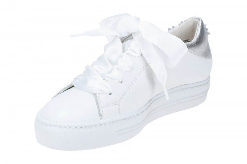 Paul Green Sneaker Schuhe weiß silber Blüten 5260