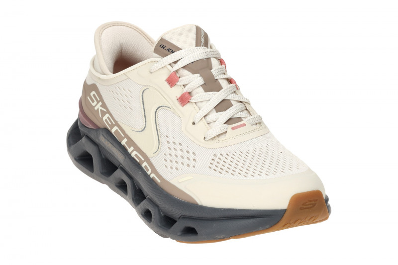 Skechers Glide Step Schuhe beige grau Damen Slip-Ins 150510