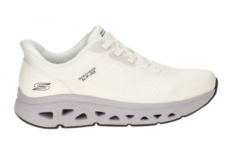 Skechers Bobs Arc Slipper Schuhe weiß lila SLIP-INS 117863