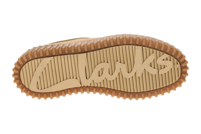 Clarks Torhill Bee Schuhe Mokassin beige sand Fell-Besatz 26327766