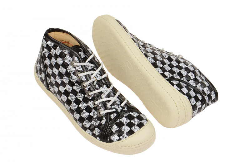 Eject Dass Stiefel schwarz weiß karo