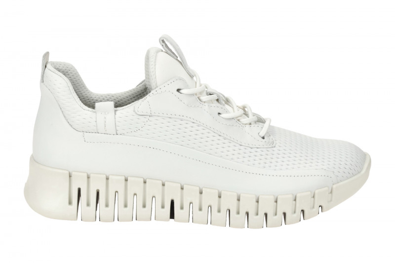 Ecco Gruuv Schuhe weiß Damen Sneakers Rauten 218223