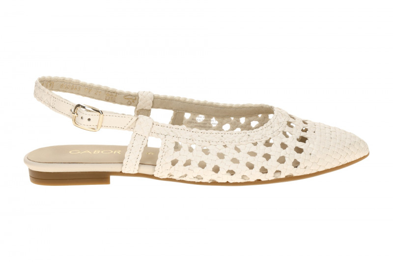 Gabor Sling Pumps creme weiß Flecht-Optik 81.631.21