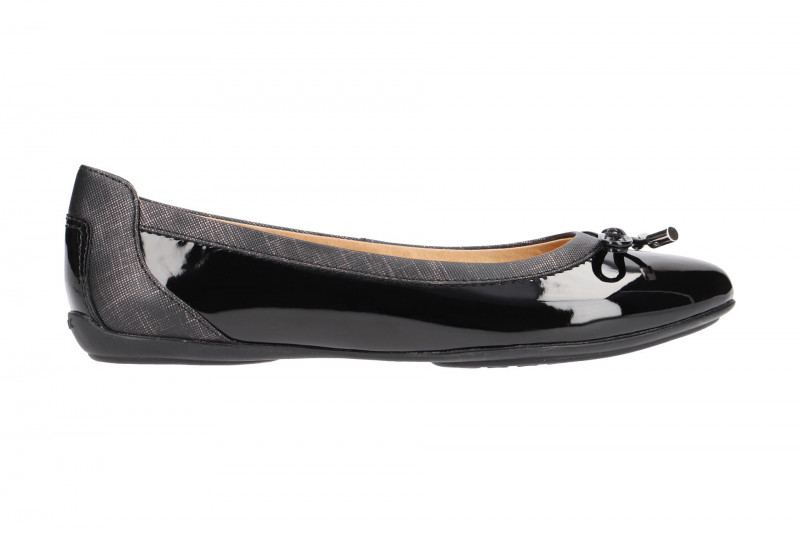 Geox Charlene Ballerina schwarz grau Lack D84Y7A