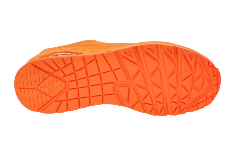 Skechers Uno Schuhe neon orange Damen Sneakers 73667