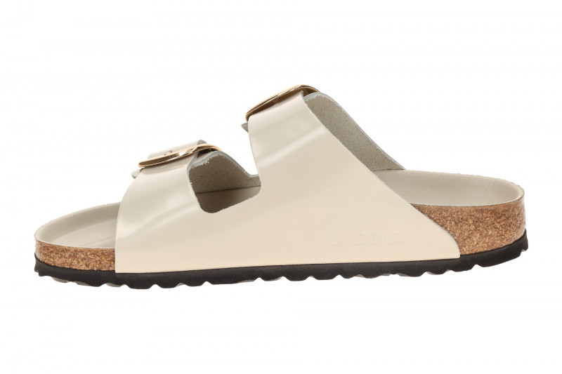 Birkenstock Arizona Big Buckle Pantolette grau Lack SCHMAL 1031873