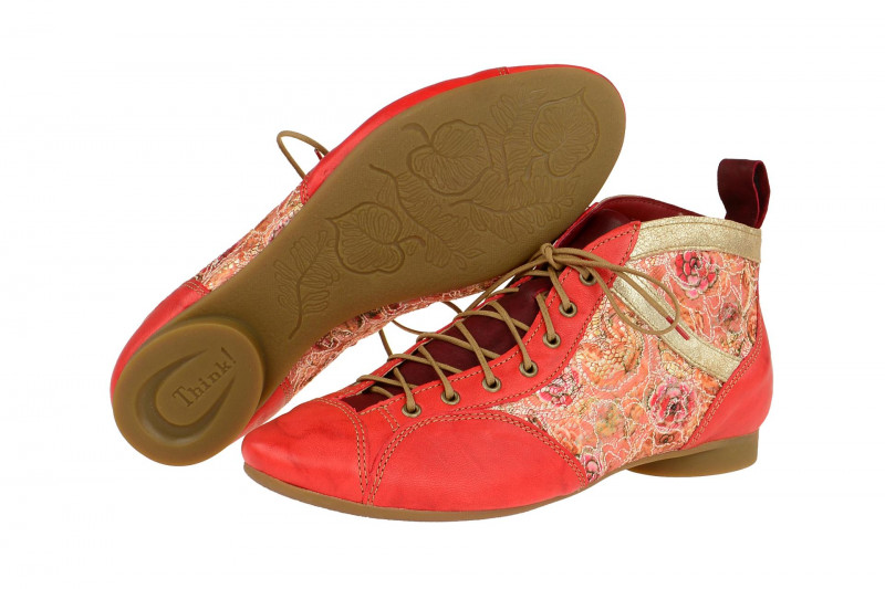 Think Guad Stiefelette rot chilli