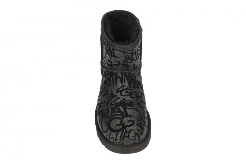 UGG Stiefel schwarz Classic Mini Sparkle Graffiti