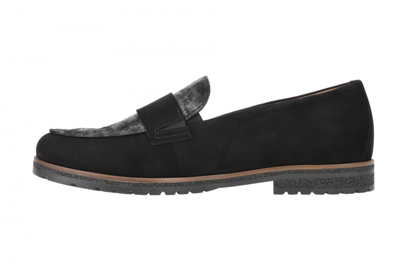 Gabor Schuhe Slipper schwarz Velour G-Weite 32.042.67