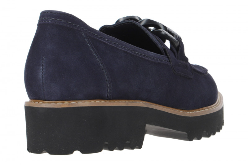 Gabor Fashion Schuhe Slipper blau Velour 75.240.36