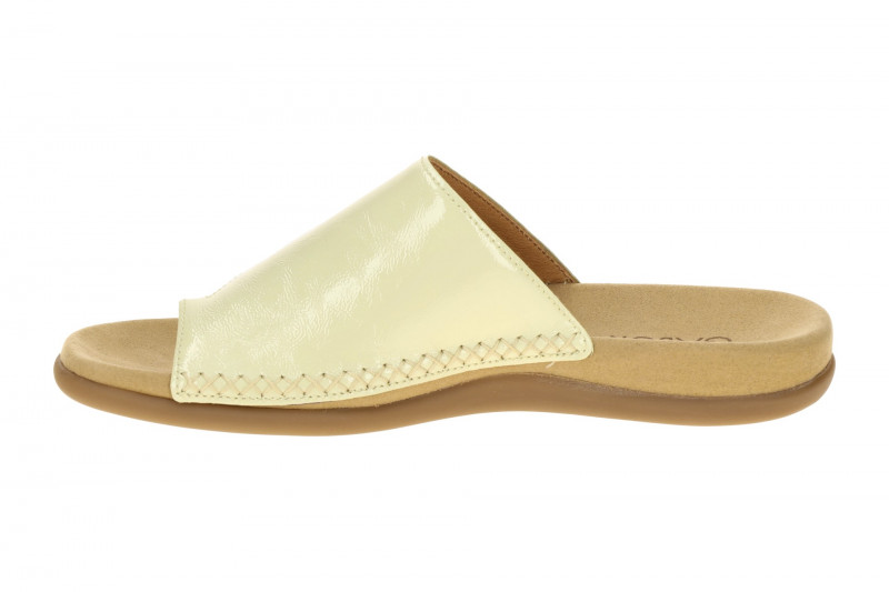 Gabor Zehentrenner Pantolette vanilla gelb Lack 83.700.93