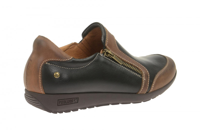Pikolinos Lisboa Slipper schwarz braun - W67-6589 black-cuero