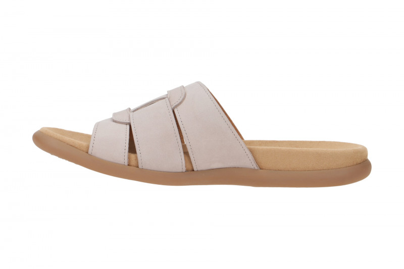 Gabor Pantolette grau leinen Nubuk 23.704.12