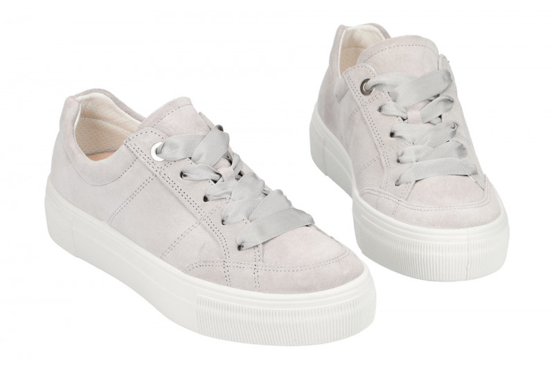 Legero Lima Plateau Schuhe grau Velour 4-00910-25
