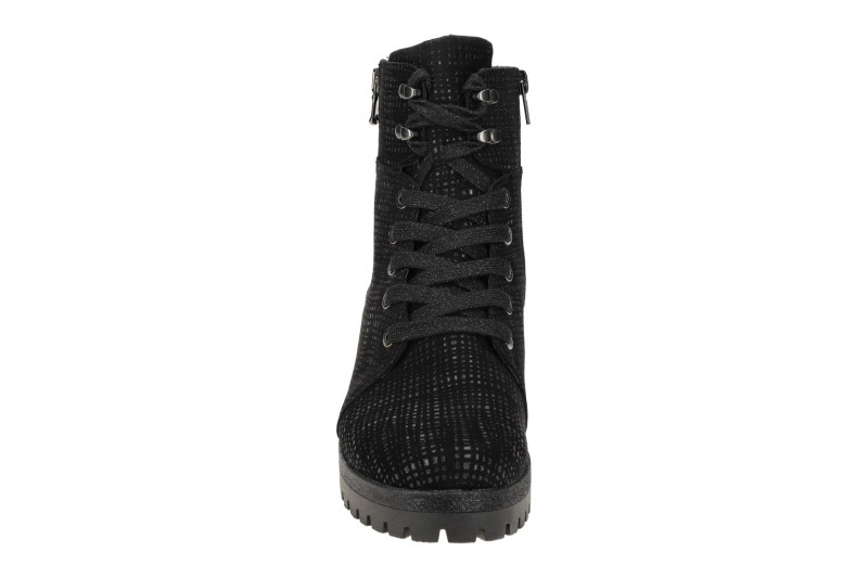 Waldläufer Hanako Stiefel schwarz Lackmuster 338813