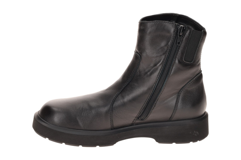 Waldläufer Quinn Stiefelette schwarz H-Weite Zip Boots dünn gefüttert