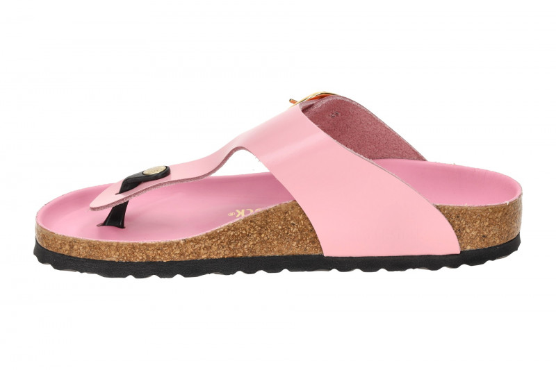 Birkenstock Gizeh Big Buckle Pantolette pink gold SCHMAL 1026493