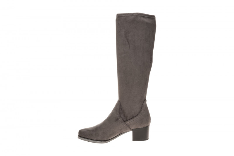 Caprice Lang Schaftstiefel grau Stretch Samt 25506