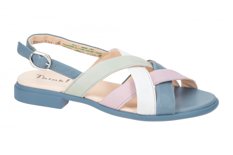 Think Kamaa Sandalette blau bunt Kreuzriemen 777